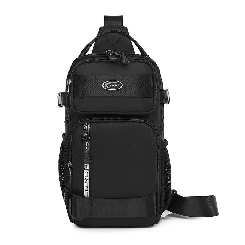 

TS JYL laptop bag,Foreign Trade New Men Chest Bag Large Crossbody Chest Bag Multi Shoulder 18*8*33cm чорний