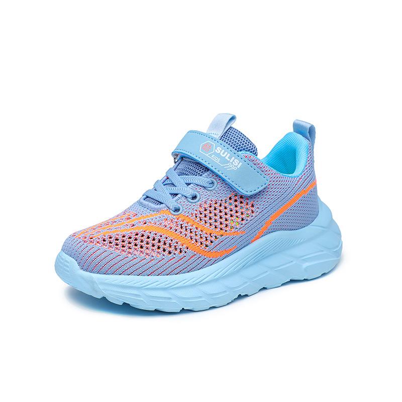

Single mesh sports shoes mesh fly-woven shoes 2025 children s breathable spring middle and older children s shoes running shoes boys and boys 38