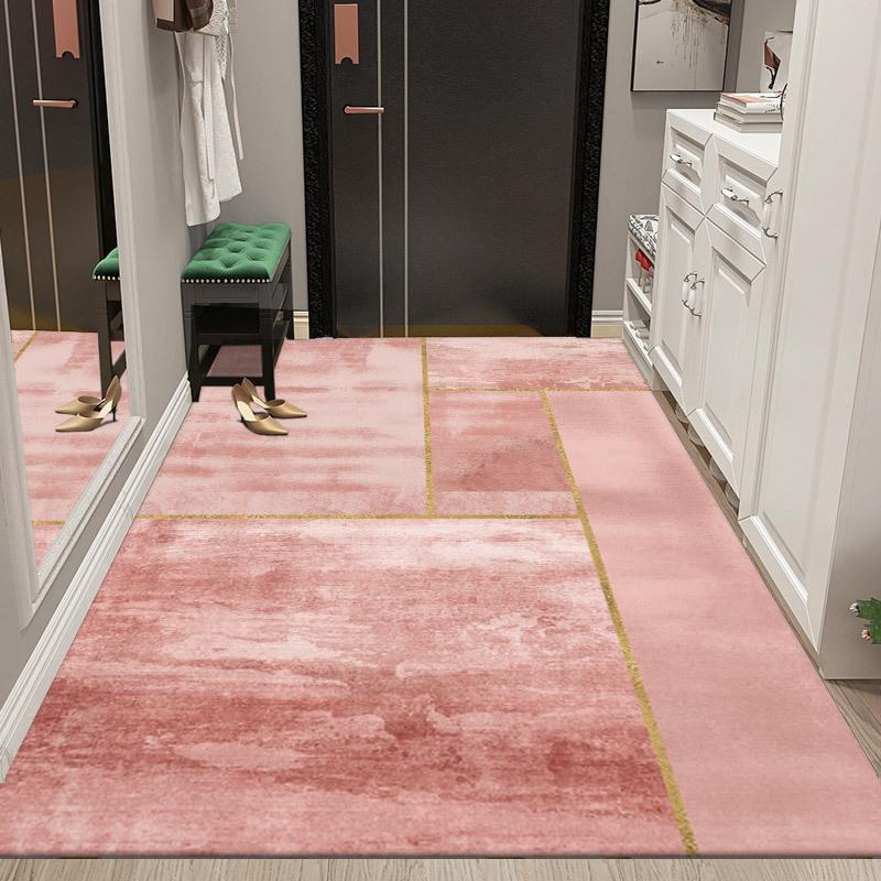 Nordic Style Floor Mat Door Mat Home Bedroom Living Room Bathroom Non-slip Absorbent Machine Washable Carpet Mat