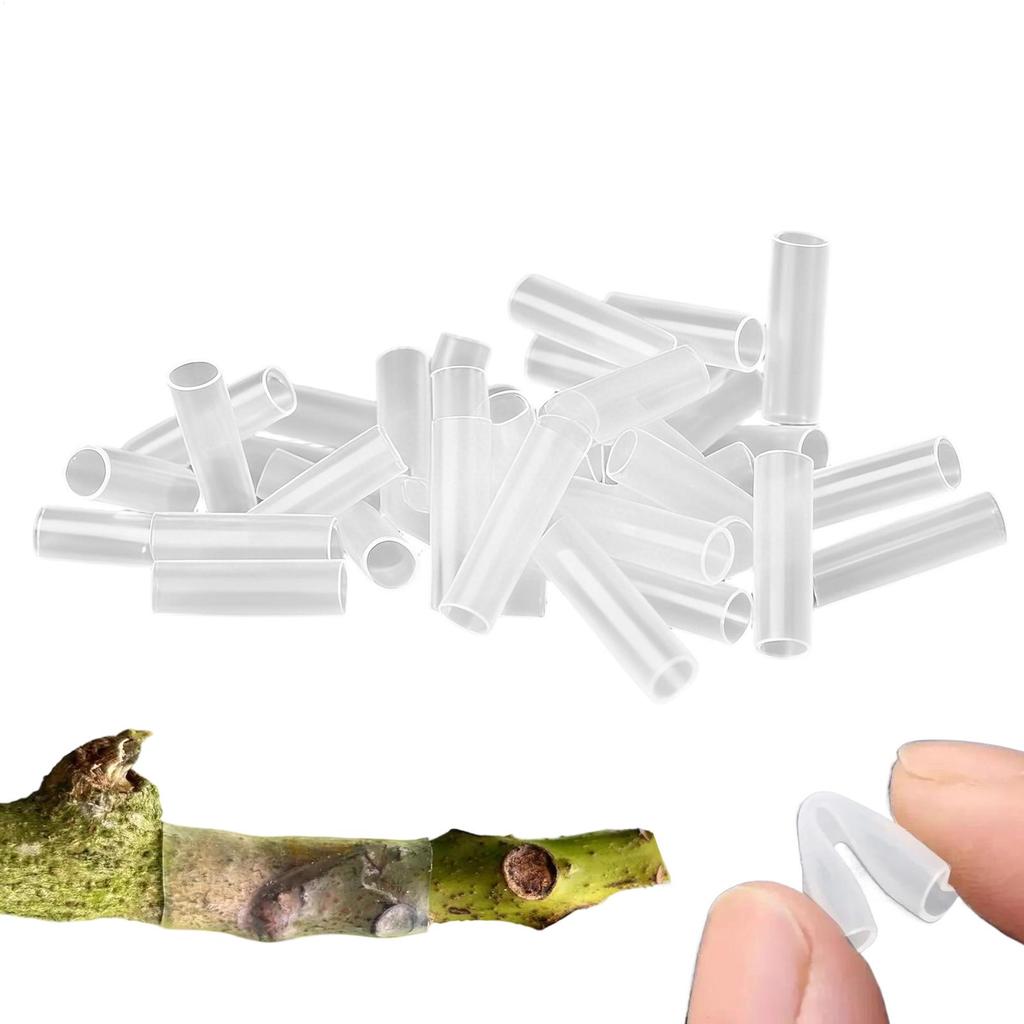 200pcs Fruit Tree Silicone Grafting Sleeve 3-10mm Size Grafting Sleeve Moisture Plant Trunk Grafting Wrapping Sleeves