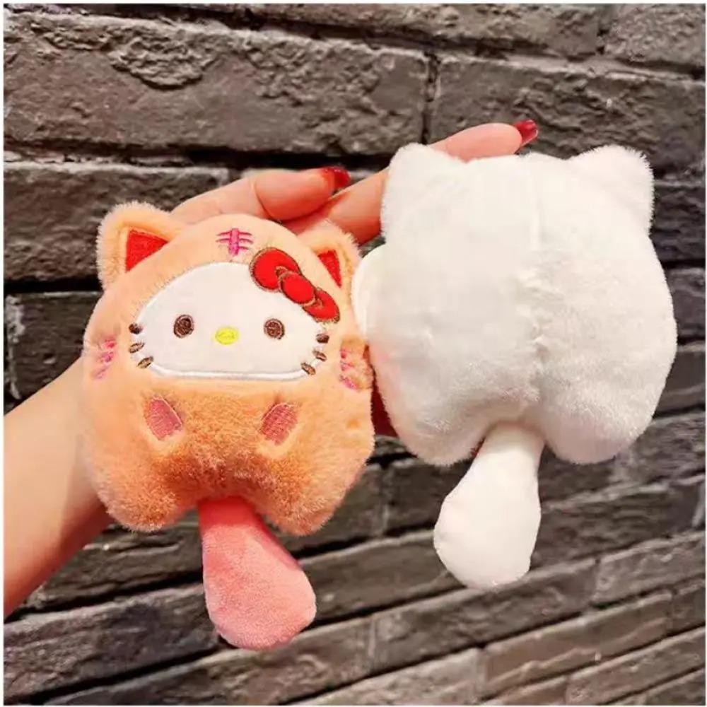 Hot Sanrio Cute Plush Stuffed Toy Keychain Anime Peripheral Kuromi Backpack Hanging Chain Holiday Gifts For Boys And Girls