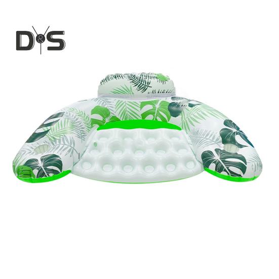 Inflatable Pool Float for Adults PVC Pool Floating Lounge Chair with Cup Holder Summer Beach Pool Lounger for Party Water Fun