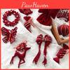 Charming Red Velvet Reindeer Christmas Decorations For Festive Tree And Window Displays