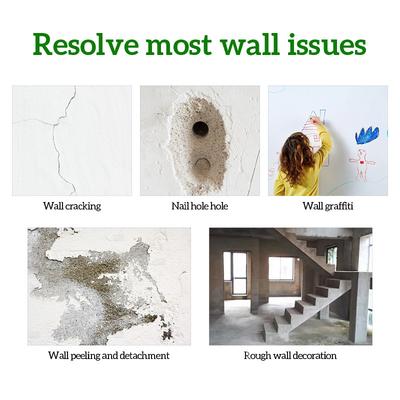 Wall Surface Repair Filler Scraping, Wall Repair Agent with Scraper To Fill Wall Holes, Gypsum Depression Repair Wall Plastering