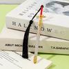 Swords Design Alloy Bookmarks With Decorative Tassels Martial Arts Inspired Metal Lightweight Book Marker