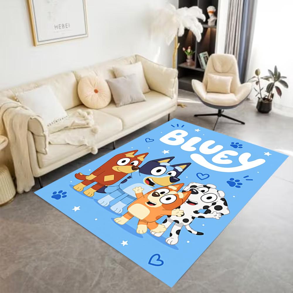 Bluey Bingo Adventures Carpet Design for Dormitory Hallway Decorate room Game Room Anti-slip Rug Office home decor Wedding Party Gift