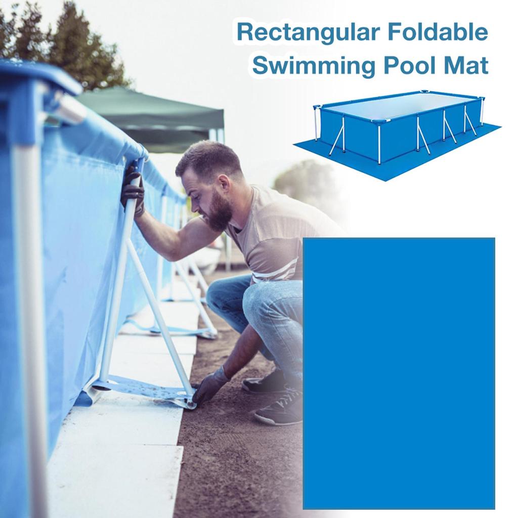Tapete Impermeável para Piscina de PE Tecido de Piso para Piscina Cobertura de Piso para Piscina Resistente Tapete de Tecido para Piso de Piscina Retangular