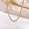 2/3/4/5MM Twist Chain Necklace For Women Men,Stainless Steel Chic Twisted Collar,Gold Plated Dainty Waterproof Jewelry Wholesale