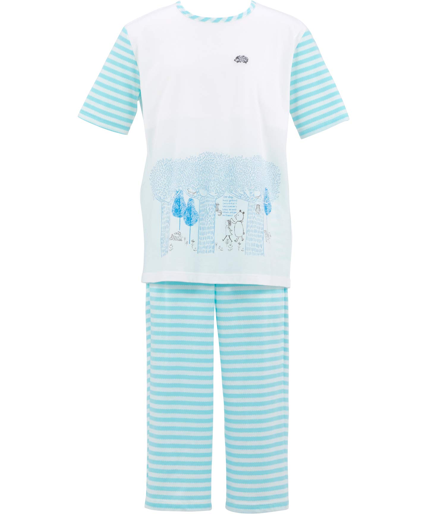 

Детский пижамный комплект для девочек, короткие брюки из хлопка Wacoal Kids CTT528 SX 8 [Wacoal Junior] Рукав/3/4 100%