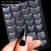 Glittering Gold & Silver Foil Tassel Nail Stickers - Iridescent French Embossed Design