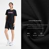 Li Ning Badminton Series Creatief Logo Klassiek Ademend Vitaliteit Mode Casual Dagelijks Sport T-shirt met Korte Mouwen Unisex Tops Zwart ATSV627-1
