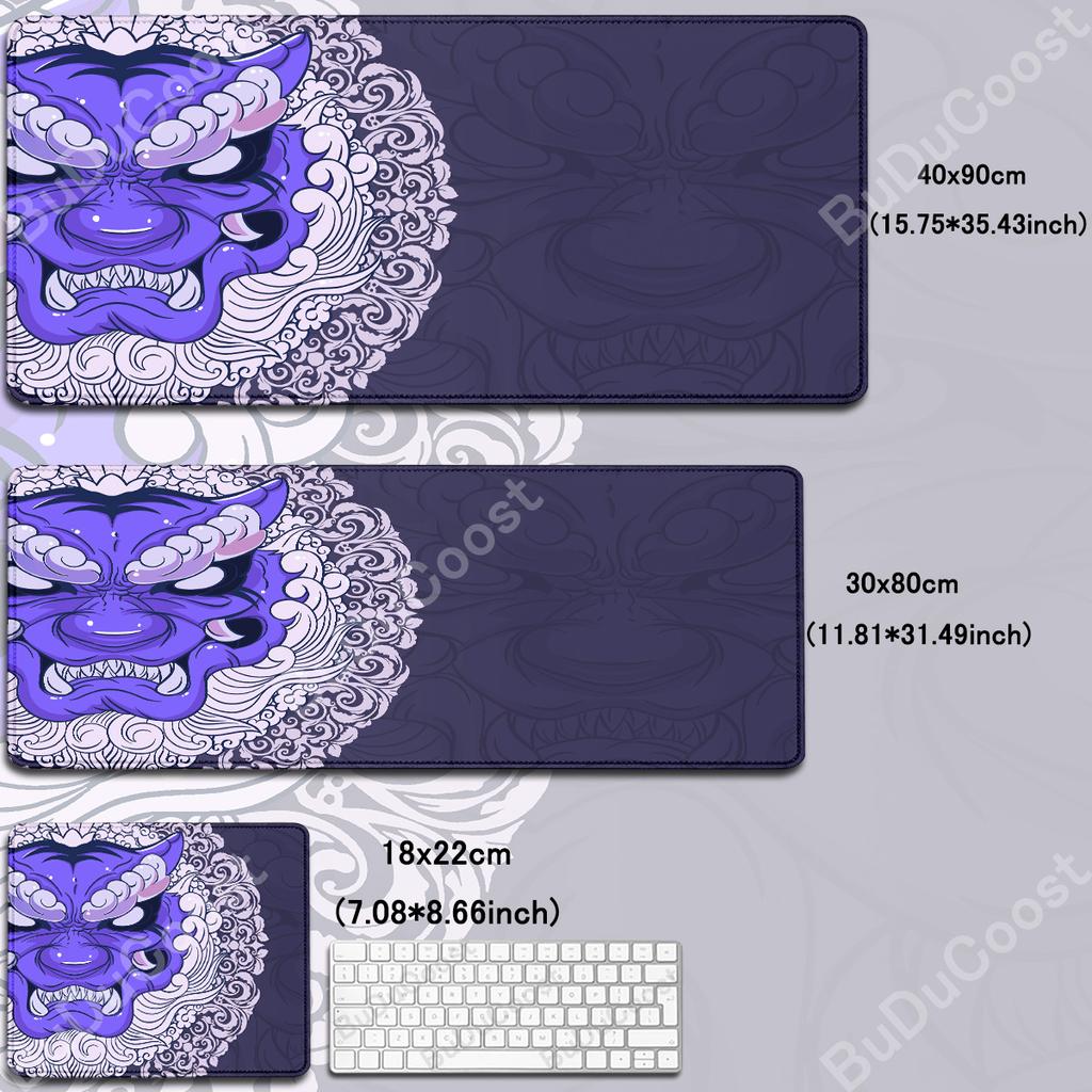 Anime Tiger Mouse Pad Large Size Laptop Computer Lock Edge Desk Mat Rubber Mousepad Gamer Carpet Gaming Accessories Keyboard Mat