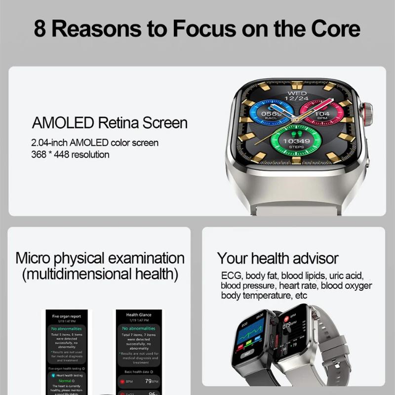 Smartwatch Homens Mulheres Assistente de Voz Chamada Mostrador Personalizado Pressão Arterial Monitoramento Esportivo ECG Saúde Smartwatch para Huawei Xiaomi IOS