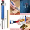 Metal Solid Carpenter Pencil Set for Deep Hole Marker with Refill Leads Marking Tool Woodworking Deep Hole Mechanical Pencils