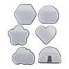6 Types Silicone Resin Molds for DIY Crafting 1pcs Half Circle Flower Cloud Rainbow Hexagon Shaped Business Card Holder Mold Gifts