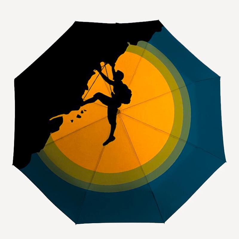 

1pc Climbing Adventure One Umbrella a Plastic Hle, Compact Stylish, with a Vibrant Cartoon Pattern, Perfect Home, Travel