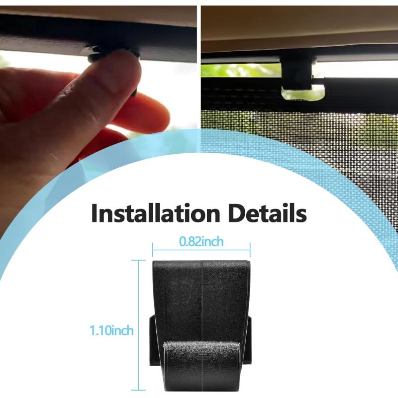 2 Stück Sonnenschutzhaken für Chrysler Pacifica Voyager 2017- Ersetzt 5XR76DX9AA