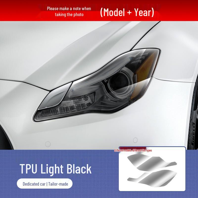 Smoked Black Headlight Film for Maserati Ghibli Levante – TPU Protective Sticker Modification