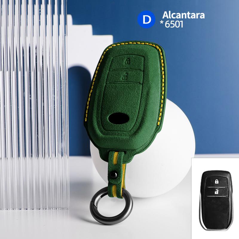 

Car Key Protection Shell Suede For For Toyota Rav4 Auris Avensis Prius Aygo Camry Corolla Auto Key Case Cover Accessories