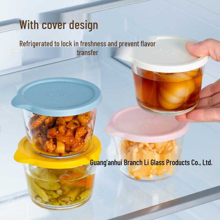 Food-Grade Transparent Glass Jar with Lid for Kimchi, Pickled Vegetables, Grains, Fruits, and Vegetables