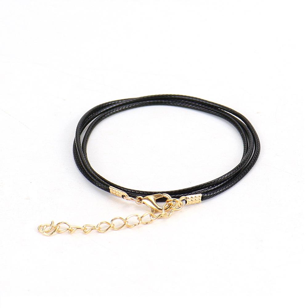 Diy Leather Rope Necklace Wax Rope Wax Line Necklace Lobster Buckle Wax Line Leather Rope Jewelry Necklace Accessories N48