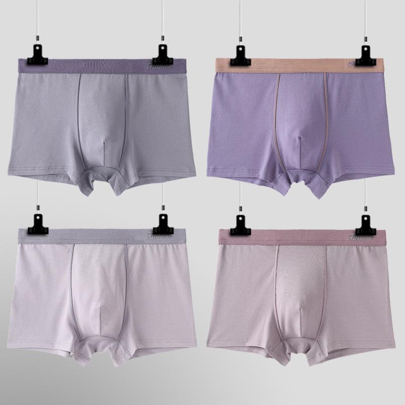 Men's Underwear Cotton Seamless Breathable Four Cornered Underwear Plus Size Flat Cornered Underwear