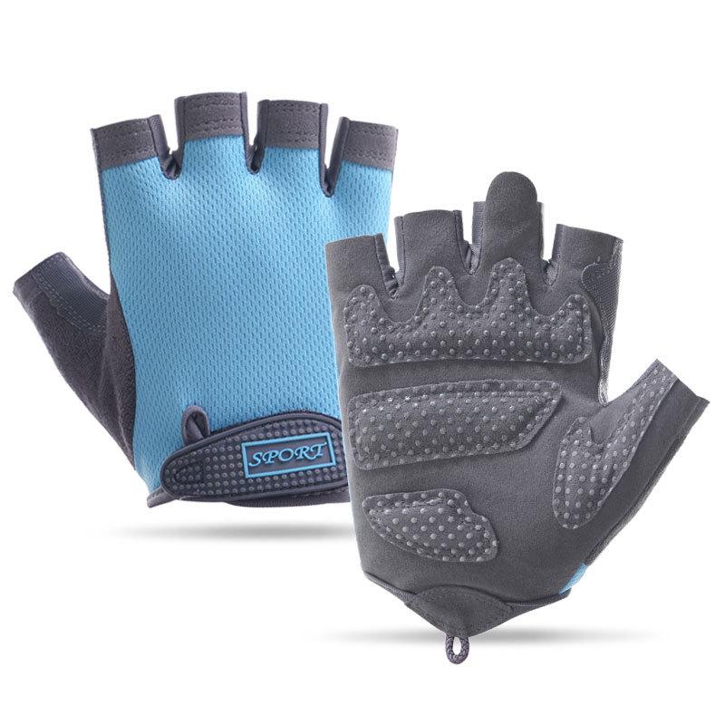 Men's and women's yoga gym sports outdoor half finger non-slip mesh back hole