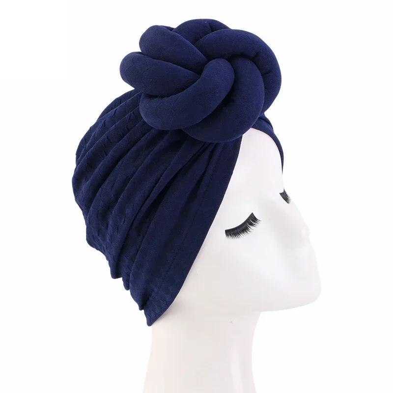 Bowknot Turban Indian Women Muslim Hijab Stretch Chemo Cap Cancer Hat Hair Loss Cover Head Scarf Wrap Beanies Bonnet Headwear