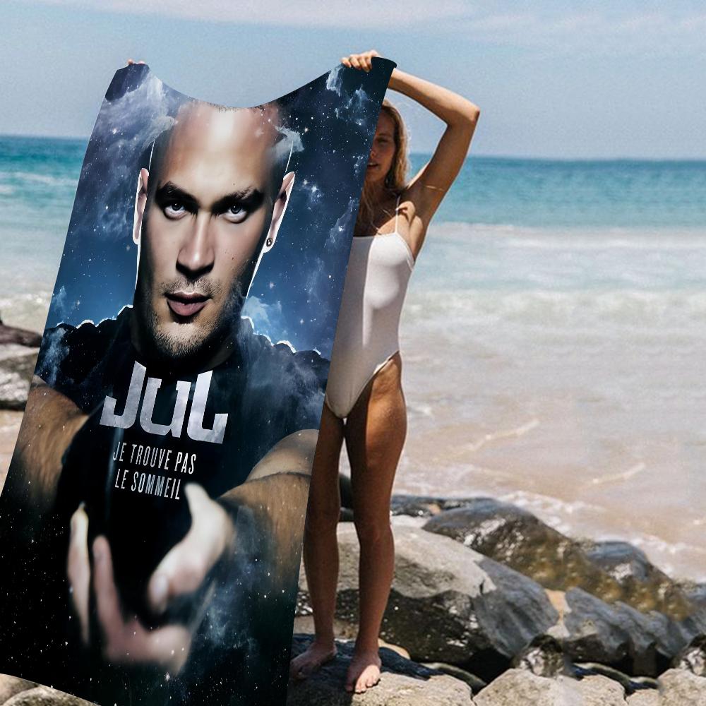

Rapper JuL Music Album Cover L-LOL Printed Beach Towel Mountain Climbing Yoga Beach Swimming Running Absorbent Soft Towel W40*H60(CM)