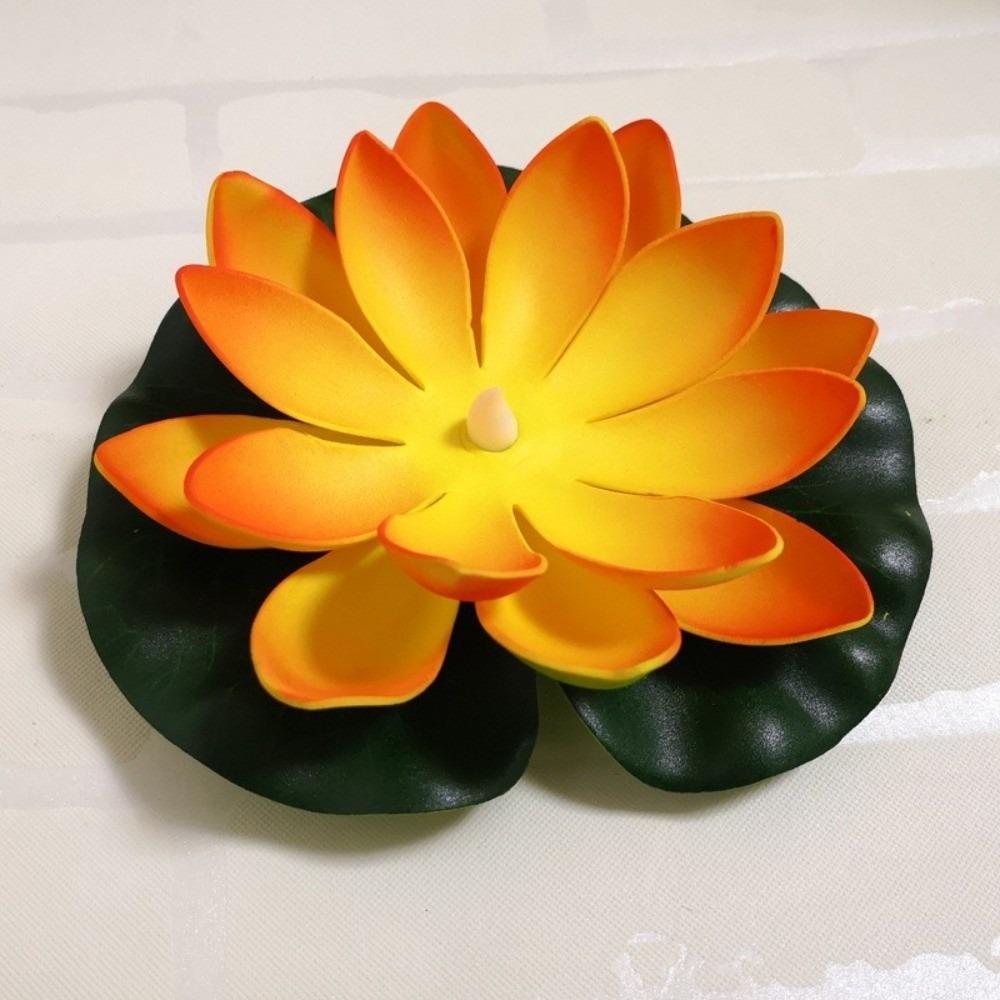 Gradient Floating Lamp Colorful LED Artificial Lotus Flower New Wish Lantern Pond Decor