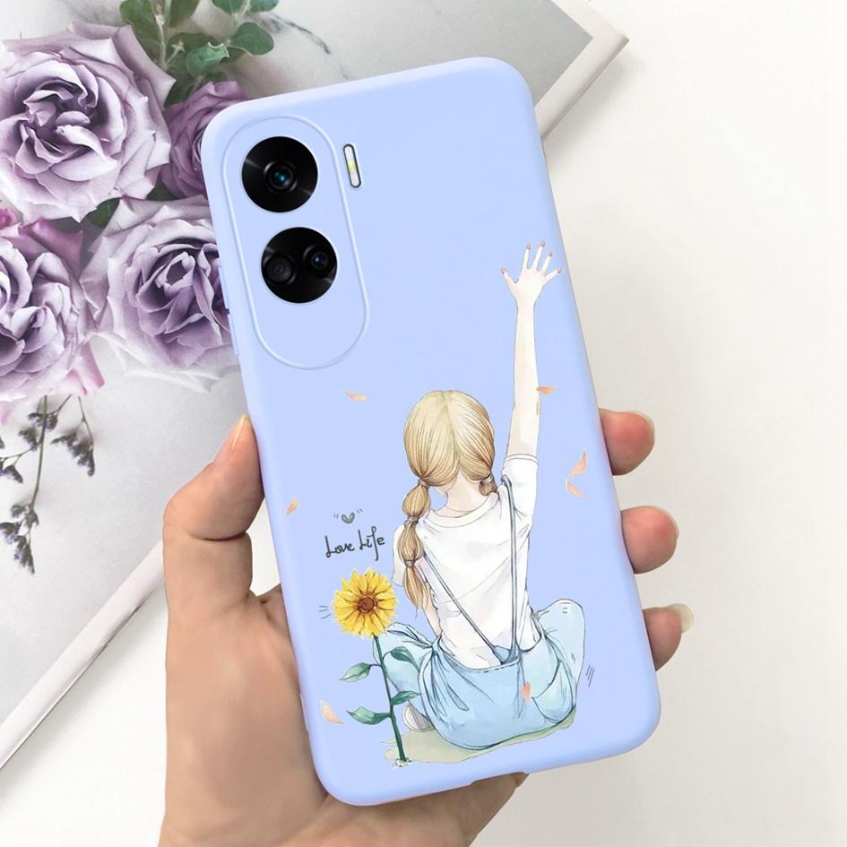 For Cover Honor 90 Lite Phone Case CRT-NX1 Fashion Butterfly Cartoon Slim TPU Soft Silicone Back Cover For Honor 90Lite 5G Funda