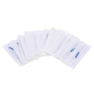 50pcs Fast Coloring Permanent Makeup Eyebrow Tattoo Needle Microblading Blade Needle 0.2mm18U Pins