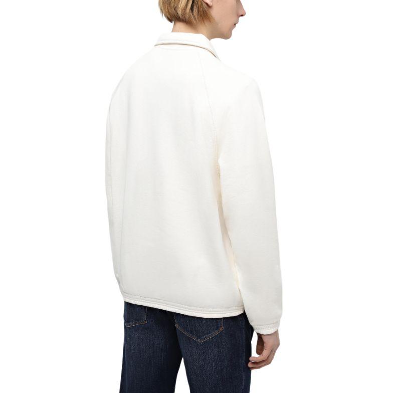 Emporio Armani Logo Embroidered Solid Half-Zip Sweatshirt Men sweatshirt Almond-Milk 3D1MDT-1JWPZ-0128
