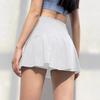 Anti-exposed Yoga Buttocks and Fitness Badminton High Waist Pocket Tennis Skirt for Women Training Running Sports Skirt