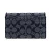 Coach Kleo 15 Classic Monogram Leather And Fabric Mini Clutch Women Clutch Denim-Blue C8308-IMDEI