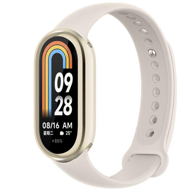 Soft TPU Screen Protector Housing Compatible for Mi-Band 8 Scratched Resistant Protective Cover Bumper-Shell Shockproof