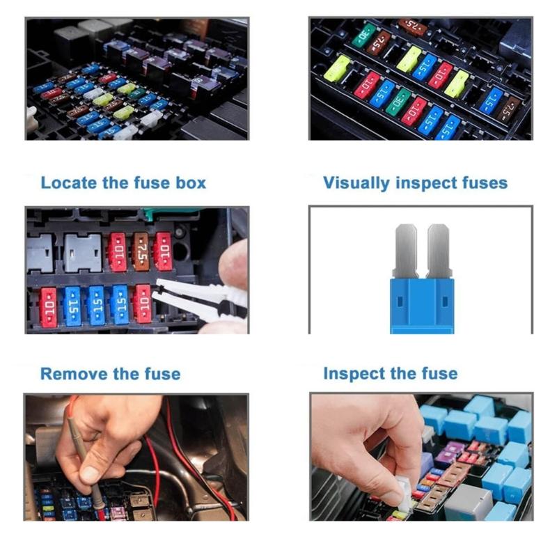 126Pcs Auto Car Truck Fuse Assortment 5A/7.5A/10A/15A/20A/25A/30A Standard Car Fuse Replacment Automotive Fuse