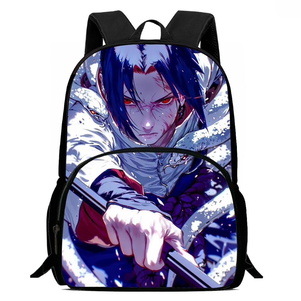 NARUTO Anime Children Rucksack Spacious Multi Compartment Wear Resistant School Daily Backpack for Boys Girls 6-10 Years Old