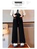 Girls' Fleece-Lined Wide-Leg Pants: 2025 Autumn/Winter Casual Straight-Leg for Kids