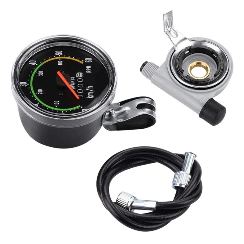 652F Easy To Install Retro Bike Speedometer Counter For Cycling Accurate Speed Aluminum
