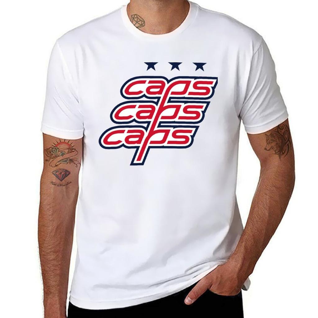 Caps Tshirt Fashion Print Casual Short Sleeve
