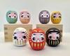Waraku Fuuka Lucky Charm Daruma Doll Set of 7 Colors Feng Shui Auspicious Protection Against Evil White of 7 - Daruma, Charm, - Red, Yellow, Pink,