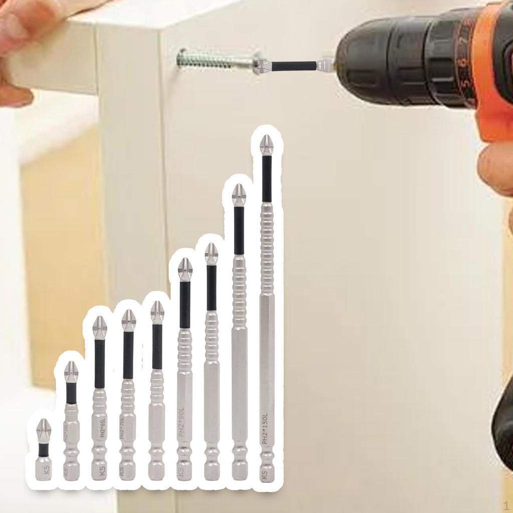 High Attraction Screwdriver Bit Set Anti Slip Hardness Strong Durability