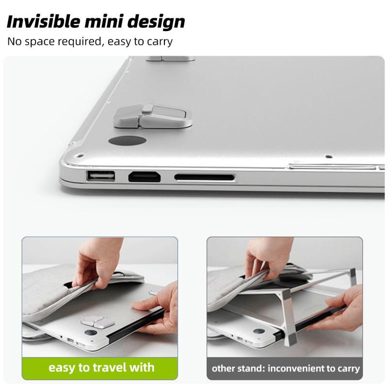 HdoorLink Foldable Laptop Stand Portable Notebook Support Base Holder Adjustable Cooling Laptop Bracket Universal for Laptop Tablet