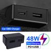 For Tesla Model 3/Y OBD Car Charger Dual Port Hidden PD Fast Charging Expansion Dock