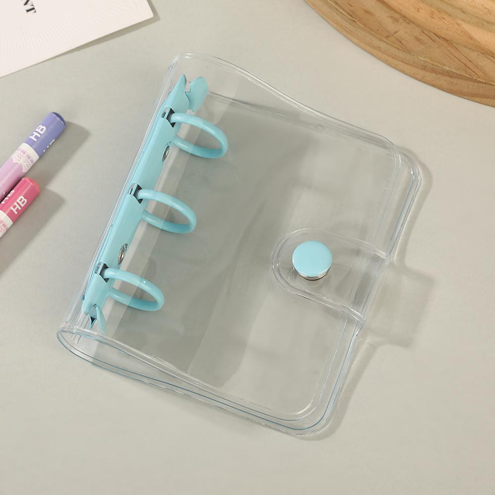2 pièces classeur Macaron A8 à 3 trous avec 20 pochettes PVC, Mini porte-cartes photo