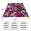 Huntrix KPop Demon Hunters Mira Zoey Rumi Blanket  Picnic Flannel Throw Blanket For Outdoor Soft Design Quality Bedspread Gift