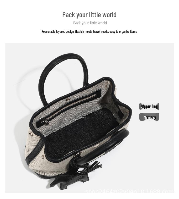 Niche Luxury Canvas Mini Garden Handbag: Stylish, Versatile Crossbody for Women