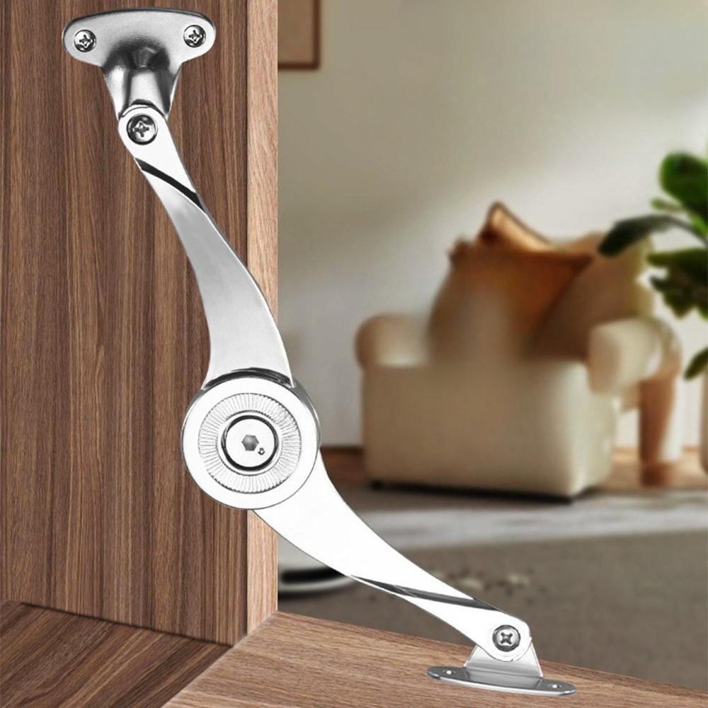 2/1pcs Hydraulic Randomly Stop Hinges Kitchen Cabinet Door Adjustable Polish Hinge Furniture Lift Up Flap Stay Support Hardware