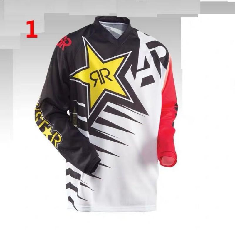 Mens Breathable Quick-Dry Long Sleeve Cycling T-Shirt Mountain Bike Off-Road Motorbike Riding Sportswear